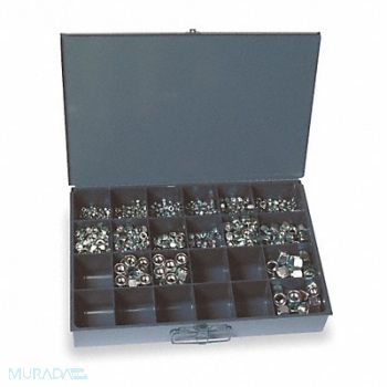 GRAINGER APPROVED Hx LockNt Asrt Zinc Plated Steel 1090PK, 4FAC2