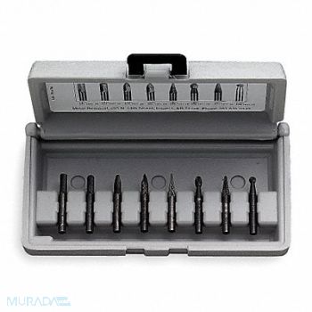 WIDIA METAL REMOVAL Carbide Bur Set 8 PC, 2C919