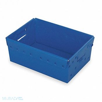DIVERSI-PLAST Nestng Ctr Blue Solid Corrugatd HDPE PK5, 2CEU1