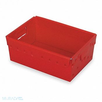 DIVERSI-PLAST NestingCtr Red Solid Corrugated HDPE PK5, 2CEU3