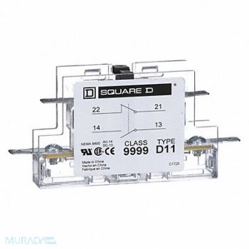 SQUARE D Auxiliary Contact 1NO 1NC, 2CG37