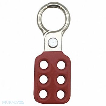 CONDOR Lockout Hasp Snap-On 6 Lock Red, 2CJH7