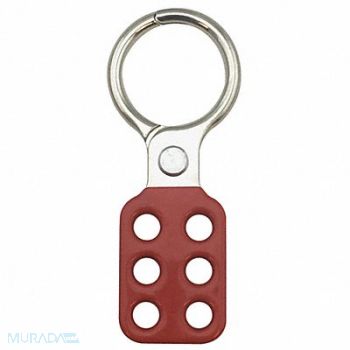 CONDOR Lockout Hasp Snap-On 6 Lock Red, 2CJH8