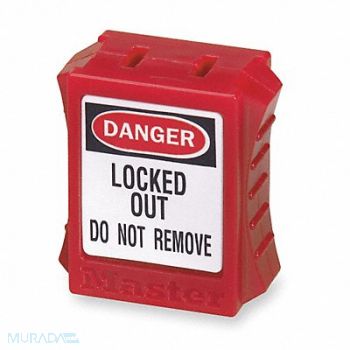 MASTER LOCK Plug Lockout Red 5/16 In.D, 2CJN7