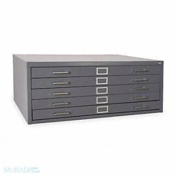 GRAINGER APPROVED Cabinet Flat File 5 Drawer Gray, 2CLA9
