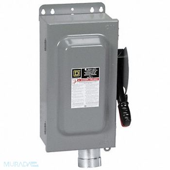 SQUARE D Safety Switch 600VAC 3PST 60 Amps AC, 2CR07