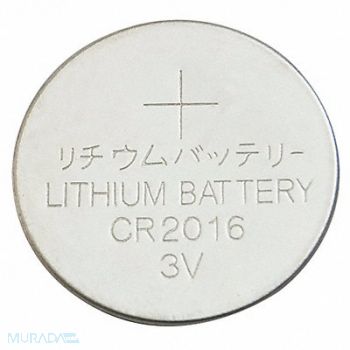 GRAINGER APPROVED Coin Battery Lithium 3VDC 2016, 2CUR7