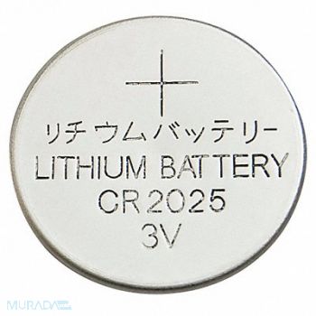 GRAINGER APPROVED Coin Battery Lithium 3VDC 2025, 2CUR8