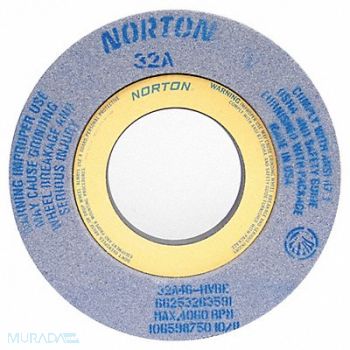 NORTON Grinding Wheel 12x2x5 Rec2/S 7.5x1/2 46G, 2D218