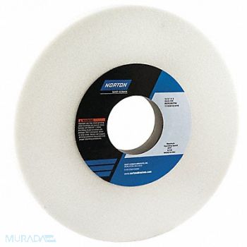 NORTON Grinding Wheel T1 12x1x3 AO 46G Med Wht, 2D388