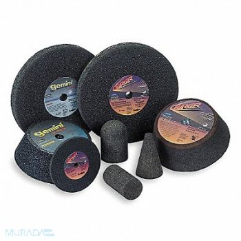 NORTON Grinding Wheel T1 3x3/8x3/8 AO 24G Blk, 2D929