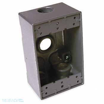BELL Weatherproof Box 3/4 in Hub 4Inlet, 2DCV4