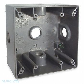 BELL Weatherproof Box 3/4 in Hub, 2DCV8