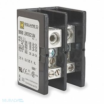SQUARE D Power Distr Block Al/Cu 600V AC/DC, 2DD51