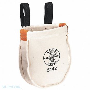 KLEIN TOOLS White Tool Pouch Canvas, 2DFT3
