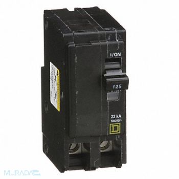 SQUARE D Circuit Breaker 125A Plug In 120/240V 2P, 2DG53