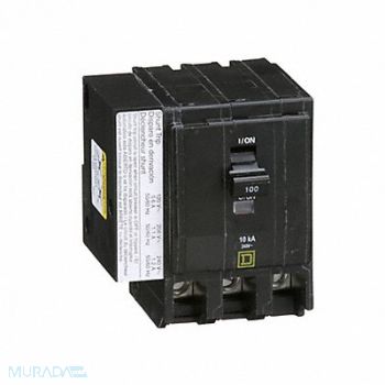 SQUARE D Circuit Breaker 100A Plug In 120/240V 3P, 2DG77