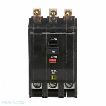 SQUARE D Circuit Breaker 70A Bolt On 120/240V 3P, 2DN01