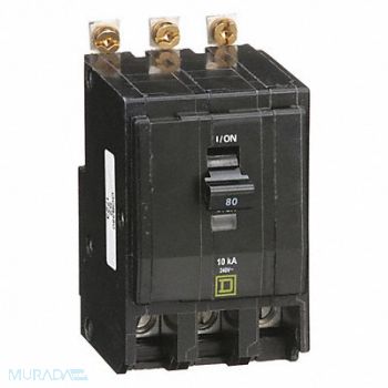 SQUARE D Circuit Breaker 80A Bolt On 120/240V 3P, 2DN04