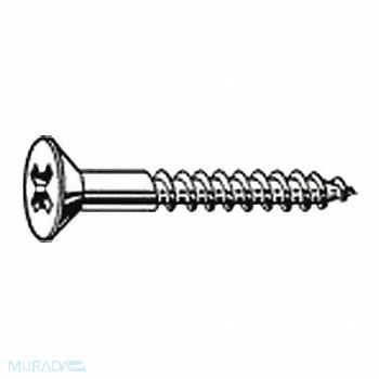 GRAINGER APPROVED Flat Hd Wood Scrw 18-8SS #14 2.5 L PK100, 2DV38