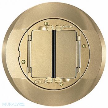 HUBBELL WIRING DEVICE-KELLEMS Floor Box Cover Carpet Flange Brass, 2DZL6