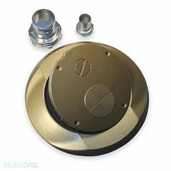 HUBBELL WIRING DEVICE-KELLEMS Floor Sub-Plate Furniture Feed Brass, 2DZN9