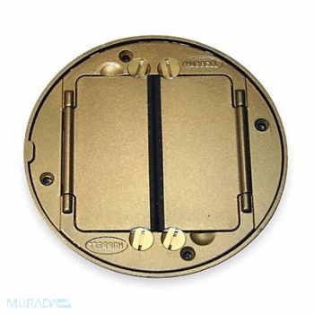 HUBBELL WIRING DEVICE-KELLEMS Floor Box Cover Tile Flange Brass, 2DZP4