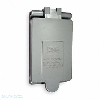 HUBBELL WIRING DEVICE-KELLEMS Weatherproof Cover Vertical Gray, 2EAU6