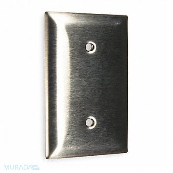 HUBBELL Blank Strap Mount Plate 1 Gang Silver, 2EAW7