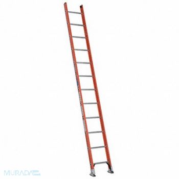 WERNER Ladder 12 ft.H 19 in W Fiberglass, 2EJG4