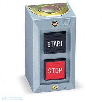 SQUARE D Push Bttn Cntrl Statn 1NO/1NC Mshrm Head, 2EK14