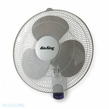 AIR KING Wall Mount Fan 3 Speeds 16 Blade Dia, 2EKZ7