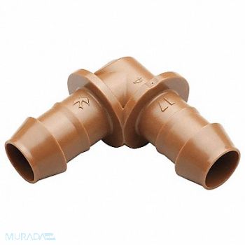 RAIN BIRD Elbow 1/2 in Tubing Brown Plastic PK4, 2EMC7