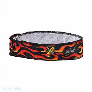 CHILL-ITS BY ERGODYNE Headband Flames One Size Terrycloth, 2EMJ1