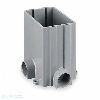 HUBBELL WIRING DEVICE-KELLEMS Floor Box PVC Rectangular 1-Gang, 2EMN2