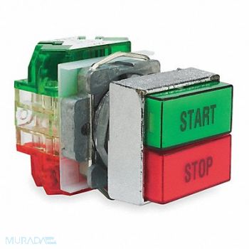 SQUARE D Non-Illum Multi Push Contact Start/Stop, 2EP53