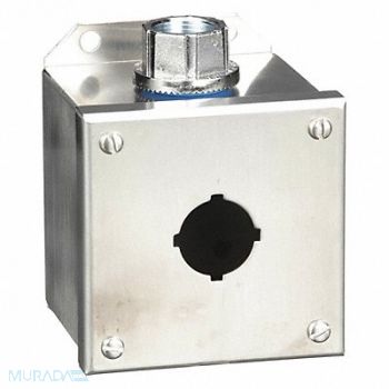 SCHNEIDER ELECTRIC Pushbutton Enclosure 30mm 1 Hole 304 SS, 2EP86