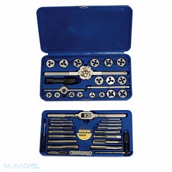 IRWIN HANSON Tap/Die Set 41pc BSP Metric, 8ANC7