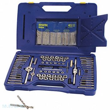 IRWIN HANSON Drill/Tap/Die Set 117pc HSS, 2ETL5