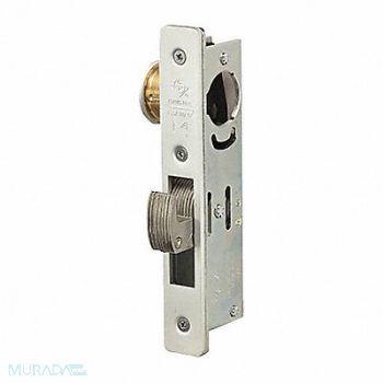 ADAMS RITE Deadbolt Less Cylinder HD Satin Chrome, 2EUY4