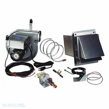 TJERNLUND Water Heater Vent Package 7 7/8 in L, 2FRU6