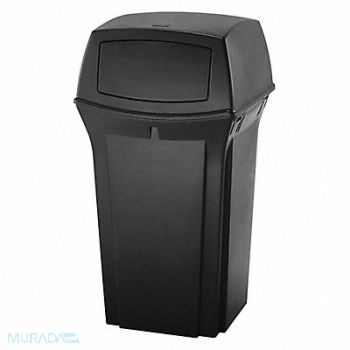 RUBBERMAID COMMERCIAL PRODUCTS D0235 Trash Can 35 gal Black Plastic, 2FTE4