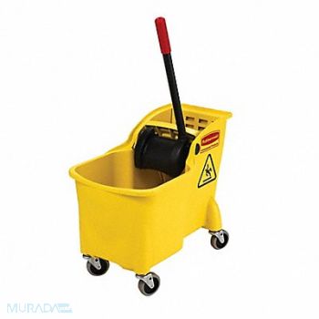 RUBBERMAID COMMERCIAL PRODUCTS Mop Bucket and Wringer Yellow 7 3/4 gal, 2FTP8