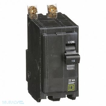 SQUARE D Circuit Breaker 15A Bolt On 120/240V 2P, 2GLF3