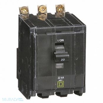 SQUARE D Circuit Breaker 20A Bolt On 120/240V 3P, 2GLL1