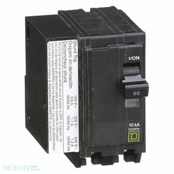 SQUARE D Circuit Breaker 60A Plug In 120/240V 2P, 2GLV9