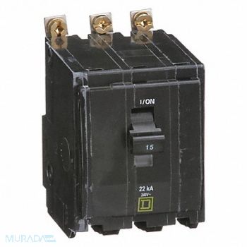 SQUARE D Circuit Breaker 15A Bolt On 120/240V 3P, 2GNH2