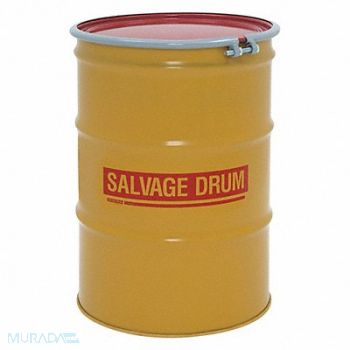 GRAINGER APPROVED Salvage Drum Yellow 18ga 1.2mm, 2GTY3