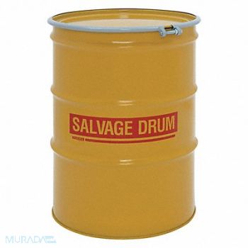 GRAINGER APPROVED Salvage Drum Yellow 18ga 1.2mm, 2GTY4