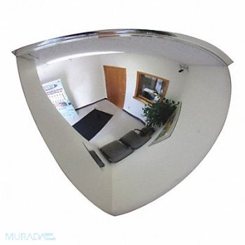 GRAINGER APPROVED Qtr Dome Mirror 36In. Scratch Res Acryl, 2GVX3